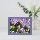 Deep Violet Hydrangeas Postkarte (Stehend Vorderseite)