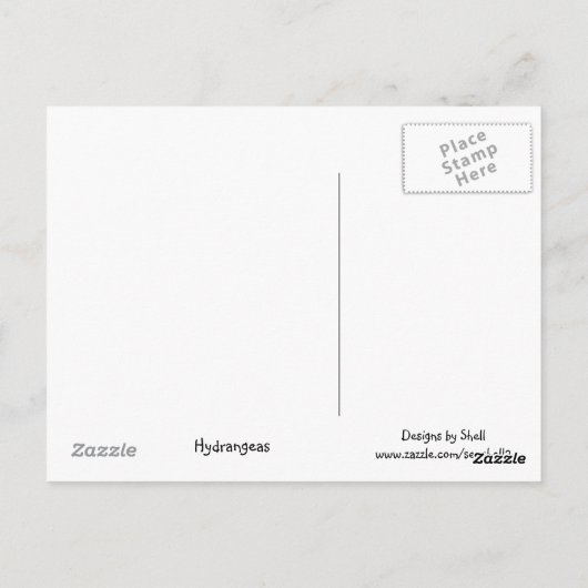 Deep Violet Hydrangeas Postkarte (Rückseite)