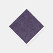 Deep Violet Leafy Musterpapier Napkin Serviette (Ecke)