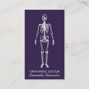 Deep Violet lila Arzt Skeleton orthopädisch Visitenkarte