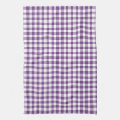 Deep Violet Lila und White Gingham Pattern Handtuch (Vertikal)