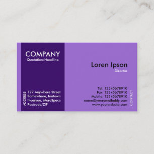 Deep Violet SideBand - Violet (9D68D7) Visitenkarte