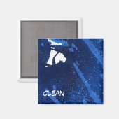 "Deep Water #4" Abstrakte Geschirrspülmaschine Sta Magnet (Vorderseite/Rückseite)