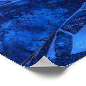 "Deep Water #5" Abstrakt Art von Robert Fagg blue Poster (Ecke)
