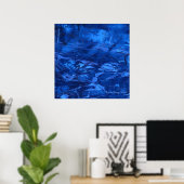 "Deep Water #5" Abstrakt Art von Robert Fagg blue Poster (Heimbüro)