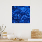 "Deep Water #5" Abstrakt Art von Robert Fagg blue Poster (Küche)