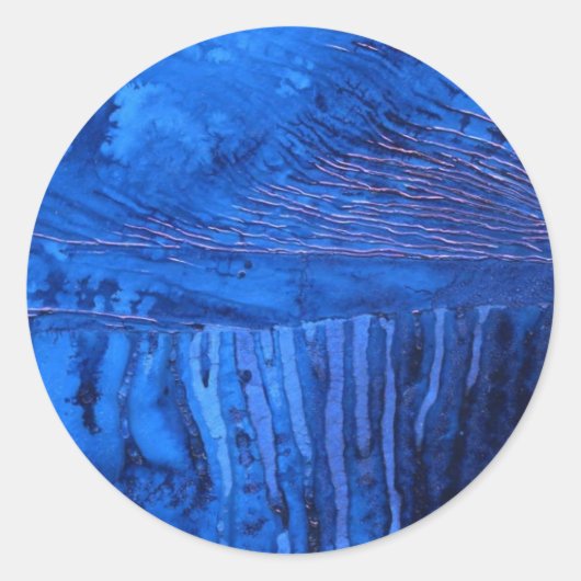 "Deep Waters #2" Abstract Design Sticker (Vorderseite)