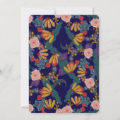 Deep Wildflower Garden Illustrated Wedding Einladung (Rückseite)