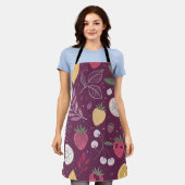 "Deep Wine Lila Fruit Schürze (Getragen)