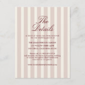 Deep Wine Old Money Striped Details Card Begleitkarte (Vorderseite)