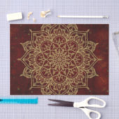 Deep Wine Red Mandala & Gold Glam Moderner Chic Seidenpapier (Handwerk)
