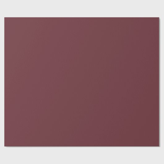 Deep Wine Red Solid Color Geschenkpapier (Flach)