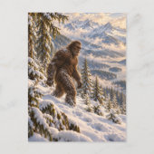 Deep Winter Bigfoot Postkarte (Vorderseite)
