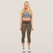 Deep Wood Camouflage Capri Leggings (Vorderseite)