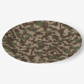 Deep Wood Camouflage Pappteller (Schrägansicht)