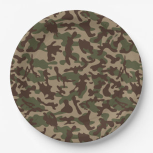 Deep Wood Camouflage Pappteller