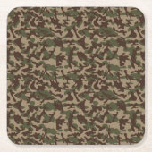 Deep Wood Camouflage Rechteckiger Pappuntersetzer (Vorderseite)