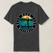 Deep Wood Lake Wisconsin Paddleboarding T-Shirt (Design vorne)