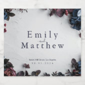 Deep Woodland Romance Wedding Alkoholflaschenetikett (Einzelnes Label)