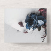 Deep Woodland Romance Wedding All In One Einladung (Rückseite)