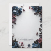 Deep Woodland Romance Wedding Einladung (Rückseite)