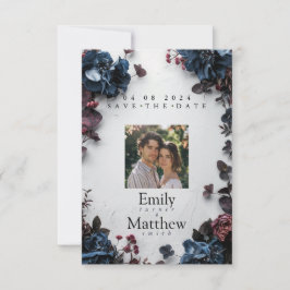 Deep Woodland Romance Wedding Save The Date