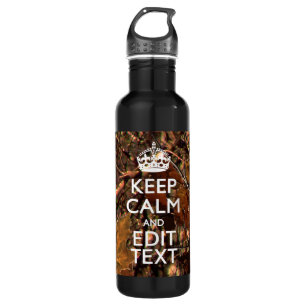 Deep Woods Camouflage Behalt Ruhe deinen Text! Edelstahlflasche