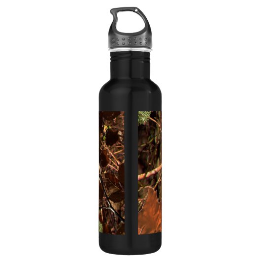 Deep Woods Camouflage Behalt Ruhe deinen Text! Edelstahlflasche (Rückseite)