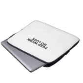 Deep Work No Luck Minimalist Typographic  Laptopschutzhülle (Vorne Knopf)