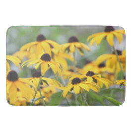 Deep Yellow Floral Fotograf Badematte