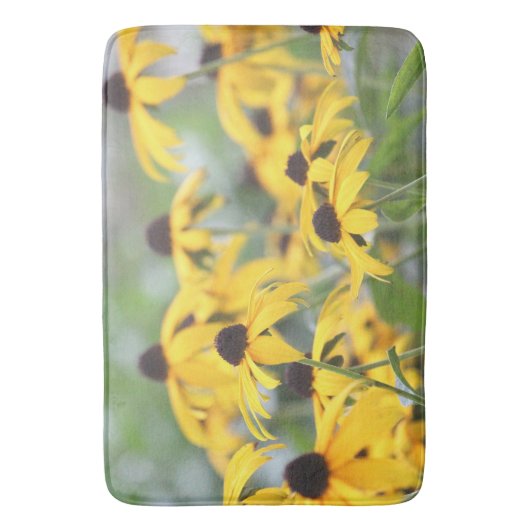 Deep Yellow Floral Fotograf Badematte (Vorderseite Vertikal)