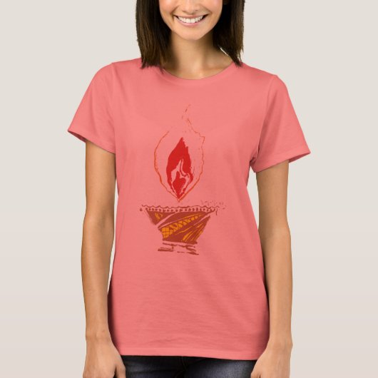 Deepak : Diwali Lamp T-Shirt (Vorderseite)