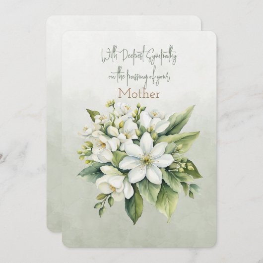 Deepe Beileid Mother Note Card Mitteilungskarte (Vorne/Hinten)
