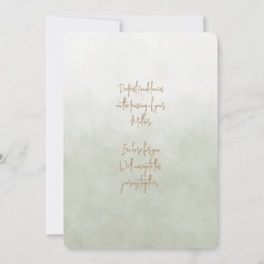 Deepe Beileid Mother Note Card Mitteilungskarte (Rückseite)