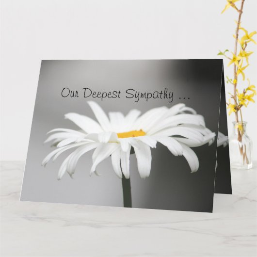 Deepe Beileid Note Card Karte (Gelbe Blume)