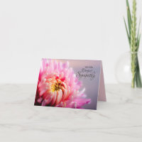 Deepest Beileid Chrysanthemum Blank Note Card