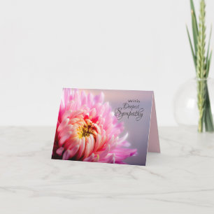 Deepest Beileid Chrysanthemum Blank Note Card Karte