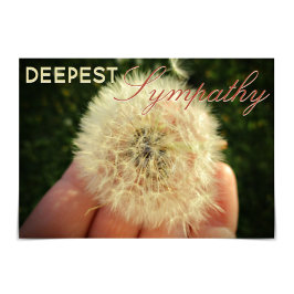 "Deepest Beileid" Dandelion Abend Card Karte