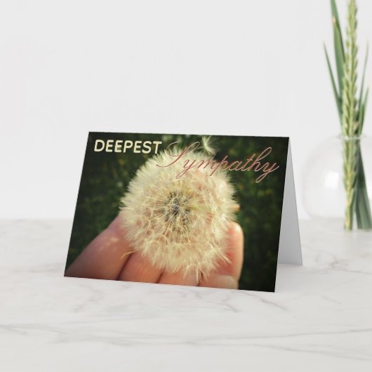 "Deepest Beileid" Dandelion Abend Card Karte (Vorderseite)
