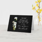 Deepest Beileid Husband White Orchids Karte (Gelbe Blume)