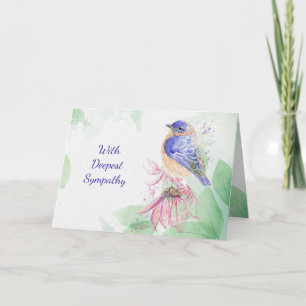 Deepest Beileid Loss Bluebird Karte