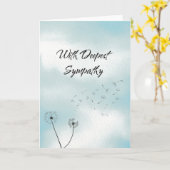 Deepest Beileid Unisex Classic Dandelion Card Karte (Gelbe Blume)