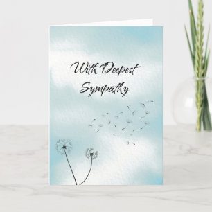 Deepest Beileid Unisex Classic Dandelion Card Karte