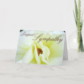 "Deepest Beileid" Weiße Rugosa Rose-Karte Karte (Vorderseite)