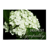 "Deepest Beileid" White Hydrangea Card Karte