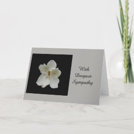Deepest Sympathie Karte mit weißer Magnolia