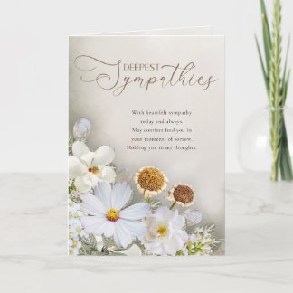 Deepest Sympathies Floral Comfort Card Karte