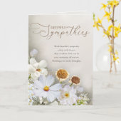 Deepest Sympathies Floral Comfort Card Karte (Gelbe Blume)