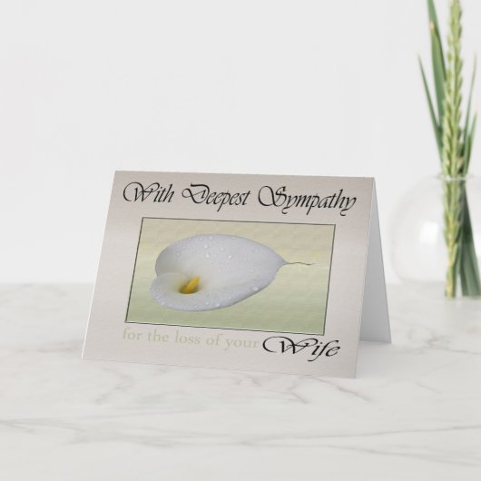 Deepest Sympathy for loss of Wife Card Karte (Vorderseite)