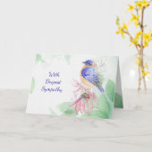 Deepest Sympathy Loss Bluebird Karte (Gelbe Blume)